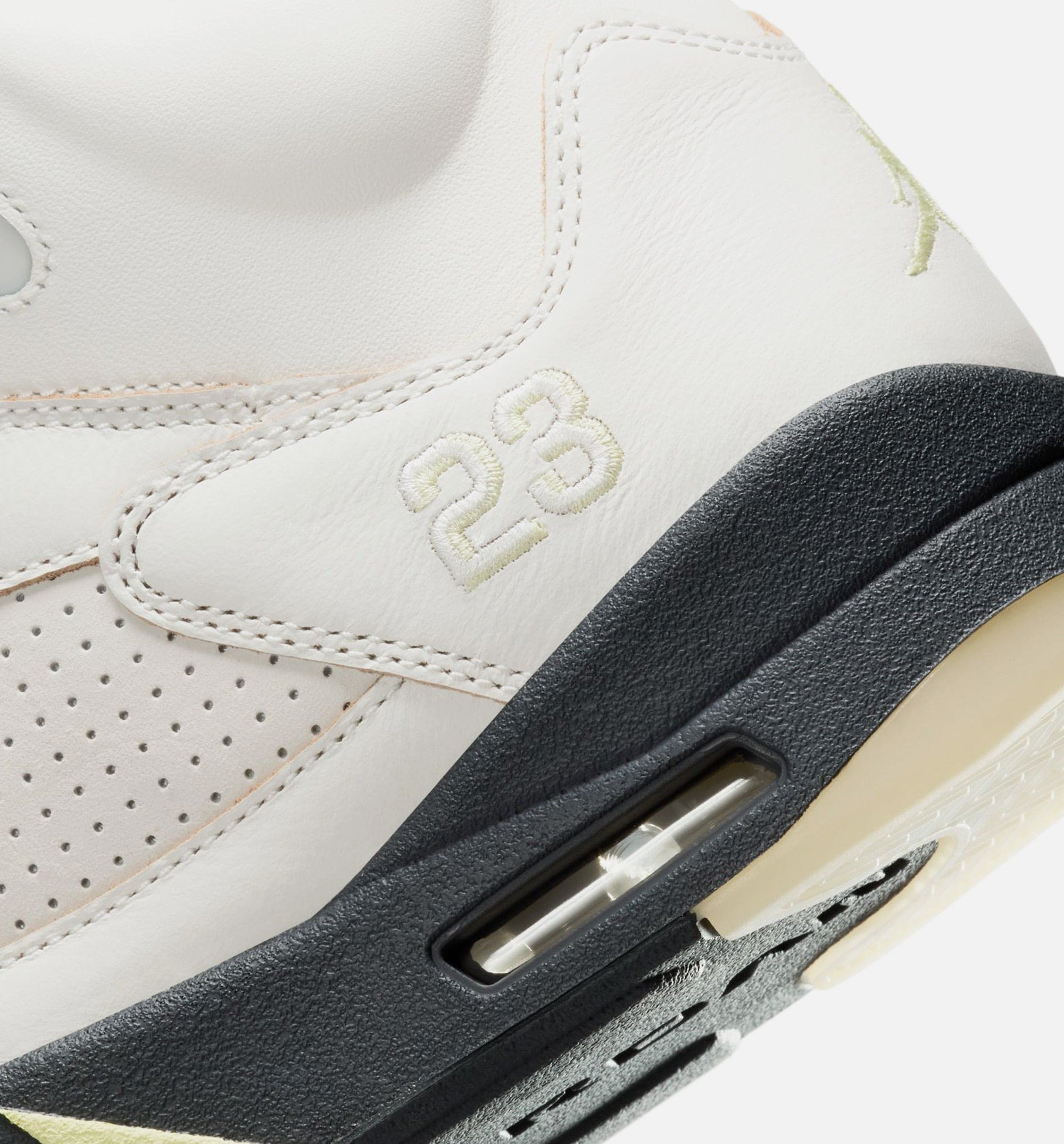 Air Jordan 5 Retro Luminous Green and Sail Womens Lifestyle Shoe - Sail/Luminous Green/Anthracite Free Shipping