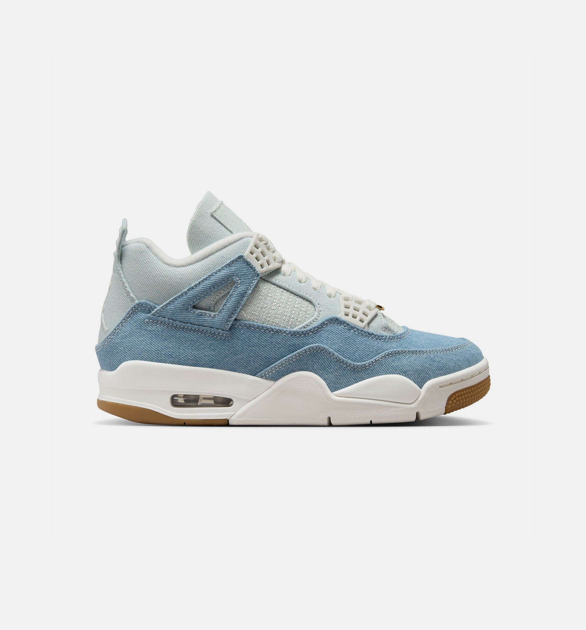 Air Jordan 4 Retro Worn Blue Womens Lifestyle Shoe - Sail/Sail Gum/Light Brown/Worn Blue