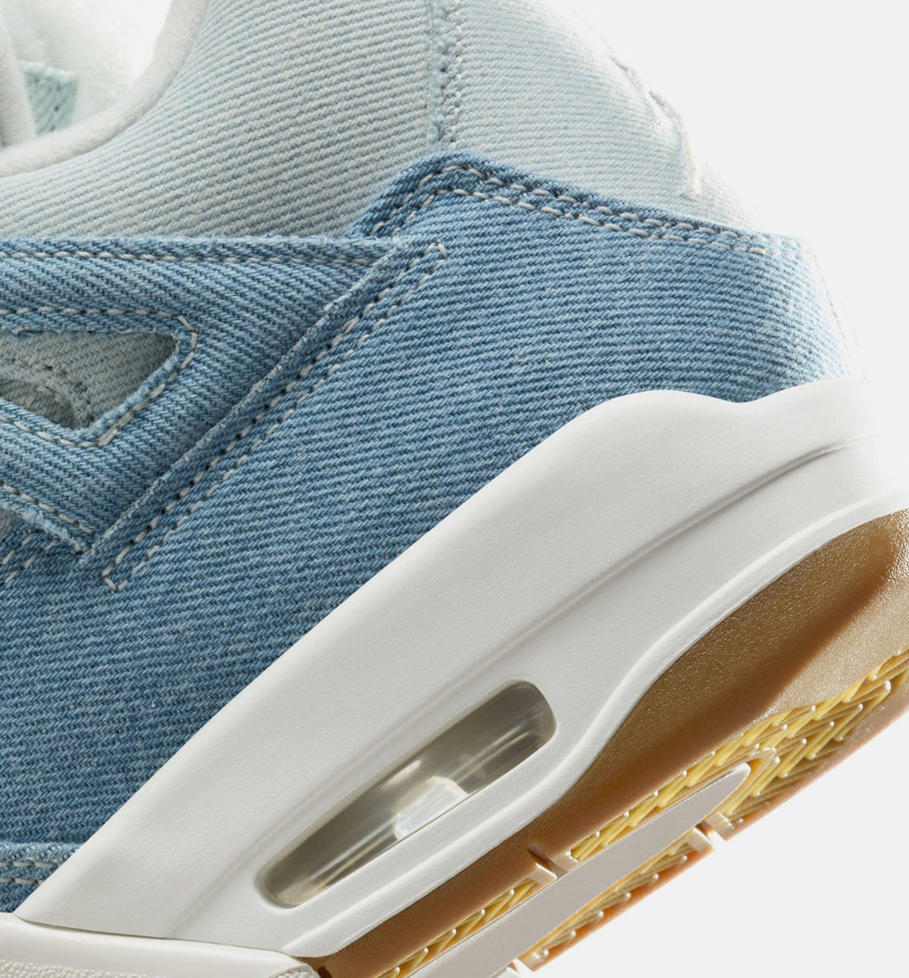 Air Jordan 4 Retro Worn Blue Womens Lifestyle Shoe - Sail/Sail Gum/Light Brown/Worn Blue