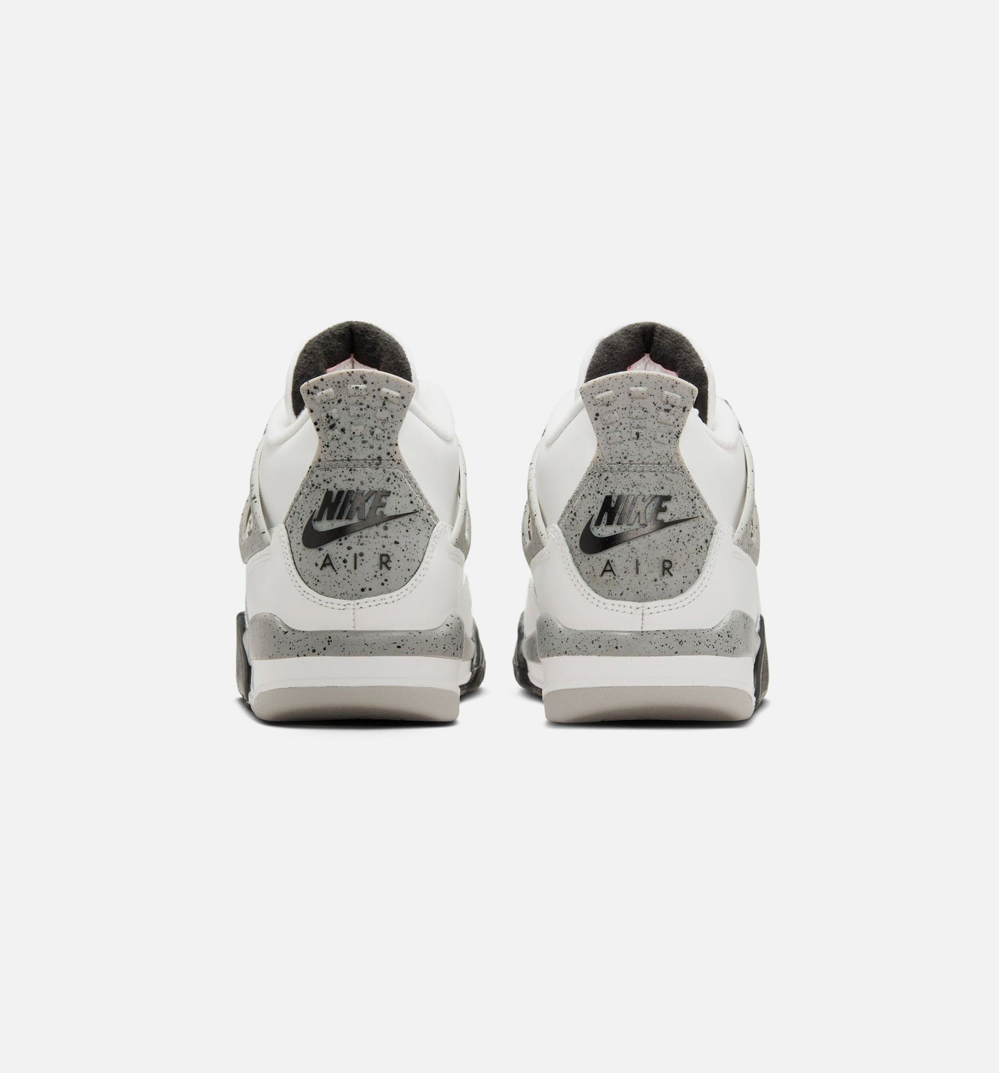 Air Jordan 4 Retro White Cement Grade School Lifestyle Shoe - Summit White/Fire Red/Cement Grey/Black