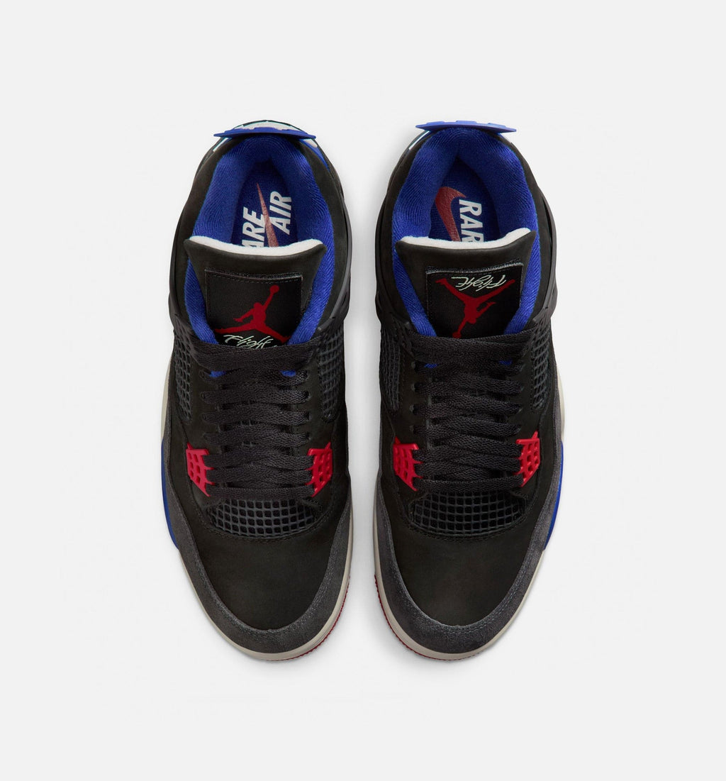 Air Jordan 4 Retro Rare Air Mens Lifestyle Shoe - Black/Fire Red/Deep Royal Blue