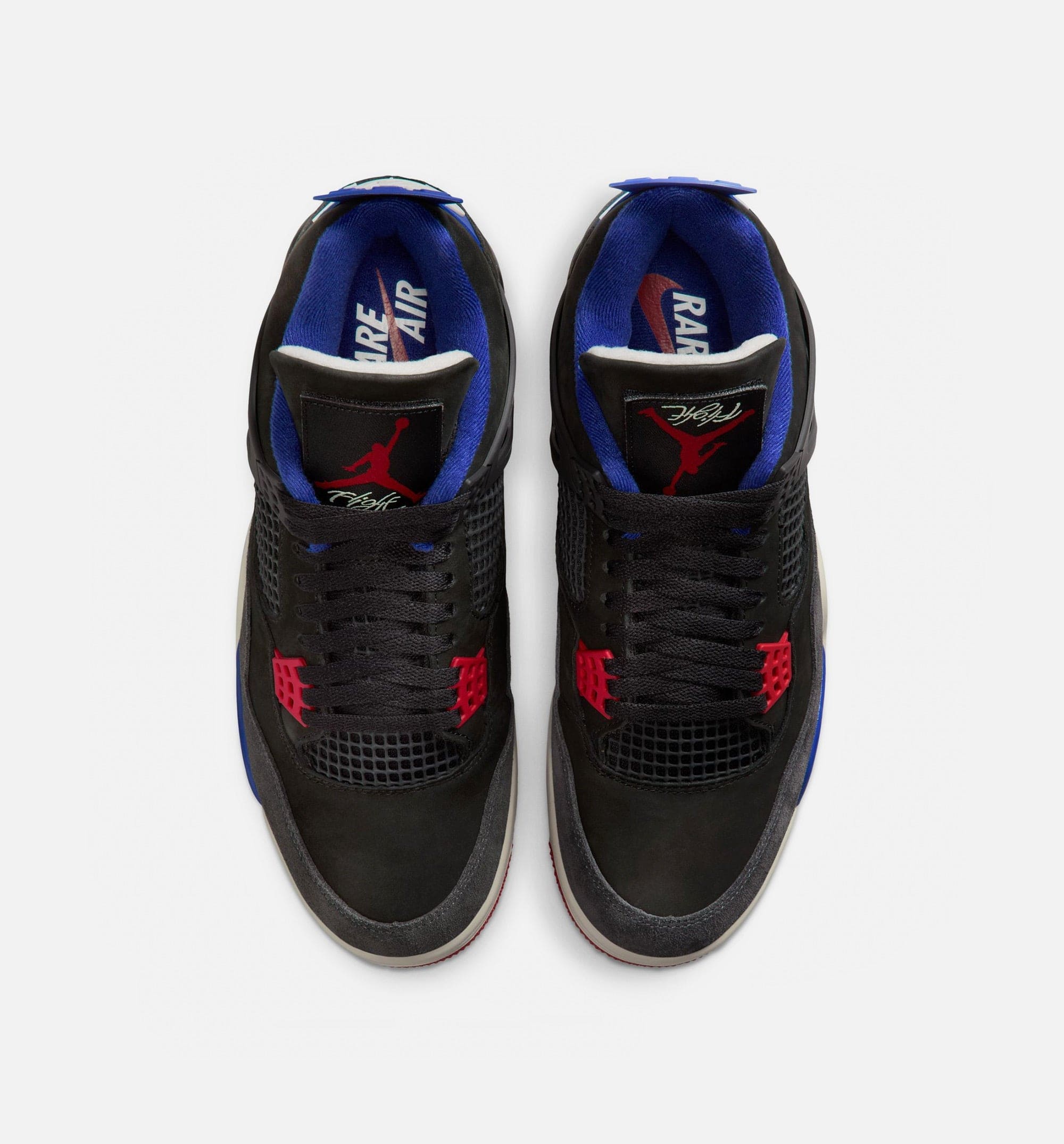 Air Jordan 4 Retro Rare Air Mens Lifestyle Shoe - Black/Fire Red/Deep Royal Blue