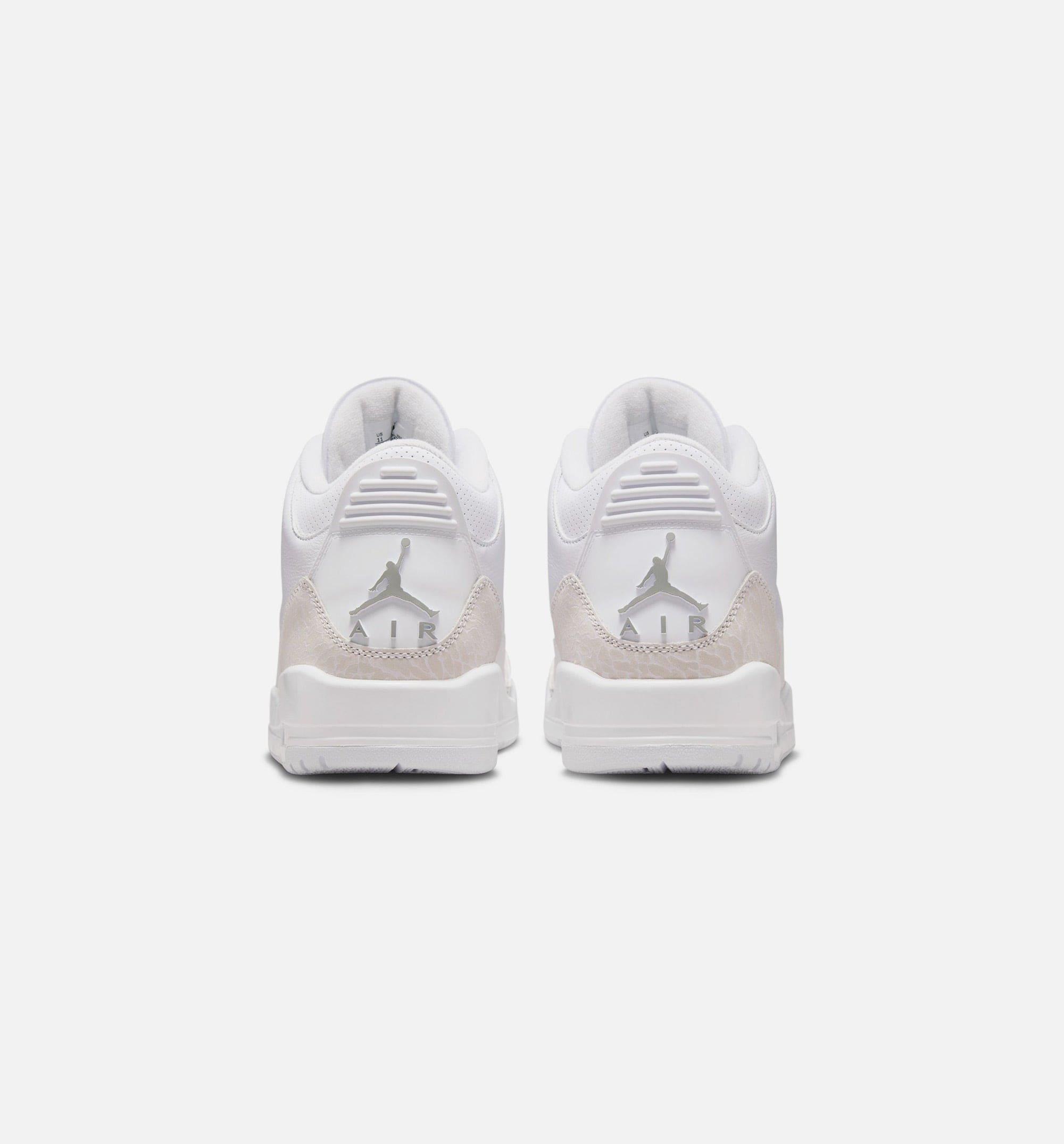 Air Jordan 3 Retro White And Silver Mens Lifestyle Shoe - White/Metallic Silver Free Shipping